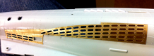 Completed PE flood hole template (lower stern)